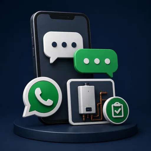 WhatsApp üzerinden ön bilgi paylaşımını anlatan ikon görseli